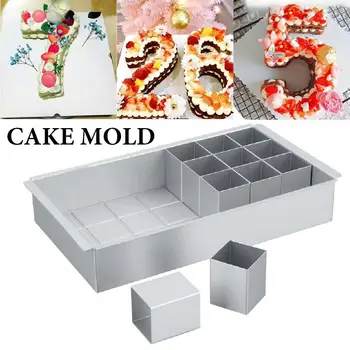 

Cake Molds Numbers and Letters DIY Various Silvery Safty Baking Accessories Cake Tin Lovely Baking Mould Sugar Bread Chocolates