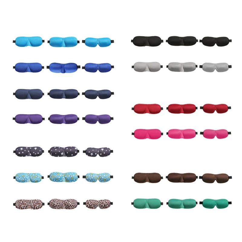 Mutil-color простая 3D маска для глаз одноцветная глазная Накладка для сна мягкая портативная Удобная повязка на глаза, маска для сна для путешествий на открытом воздухе