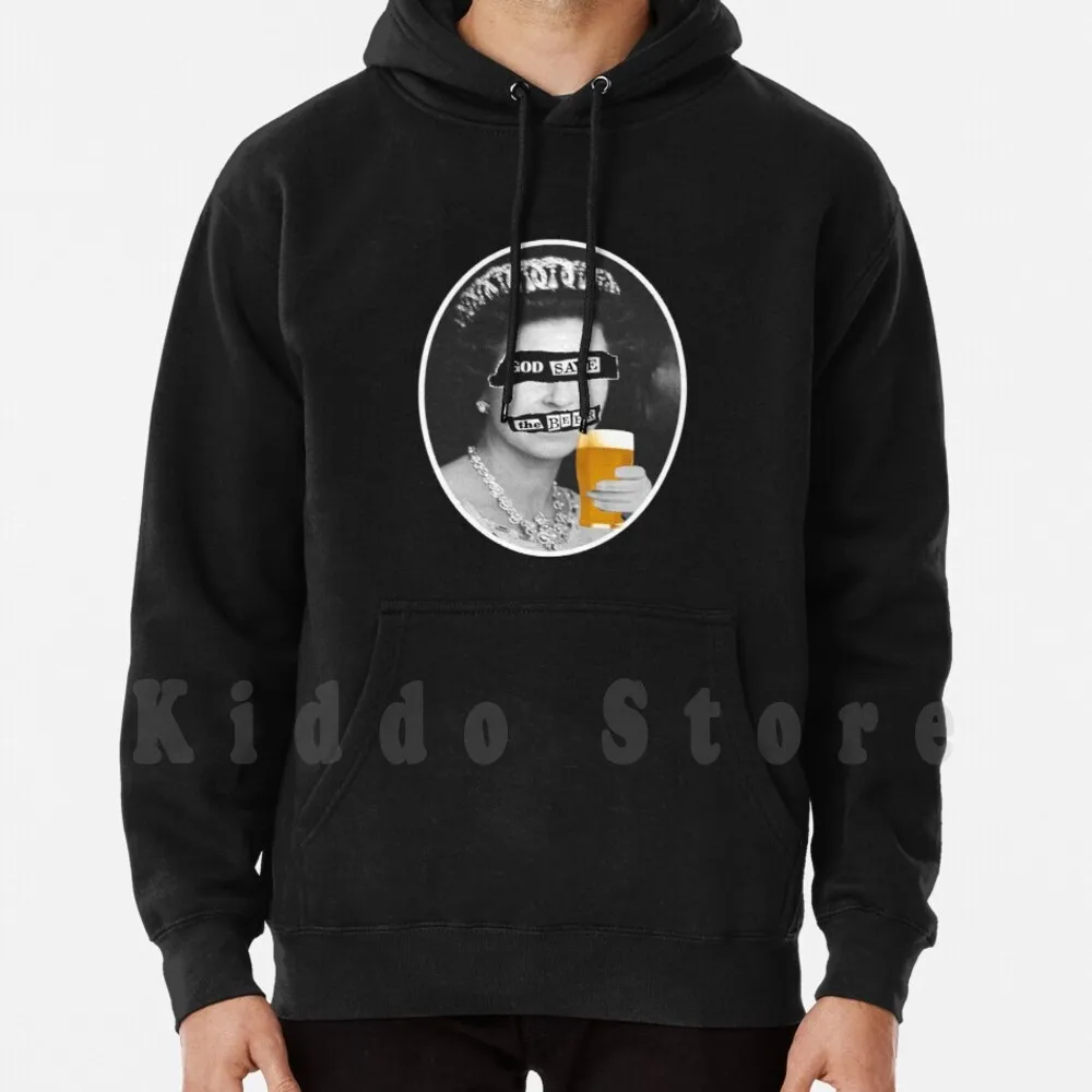 God Salva La Birra Felpe Con Cappuccio Manica Lunga God Salva La Regina Dio Salva La Birra Divertente Birra Punk Bere Birra