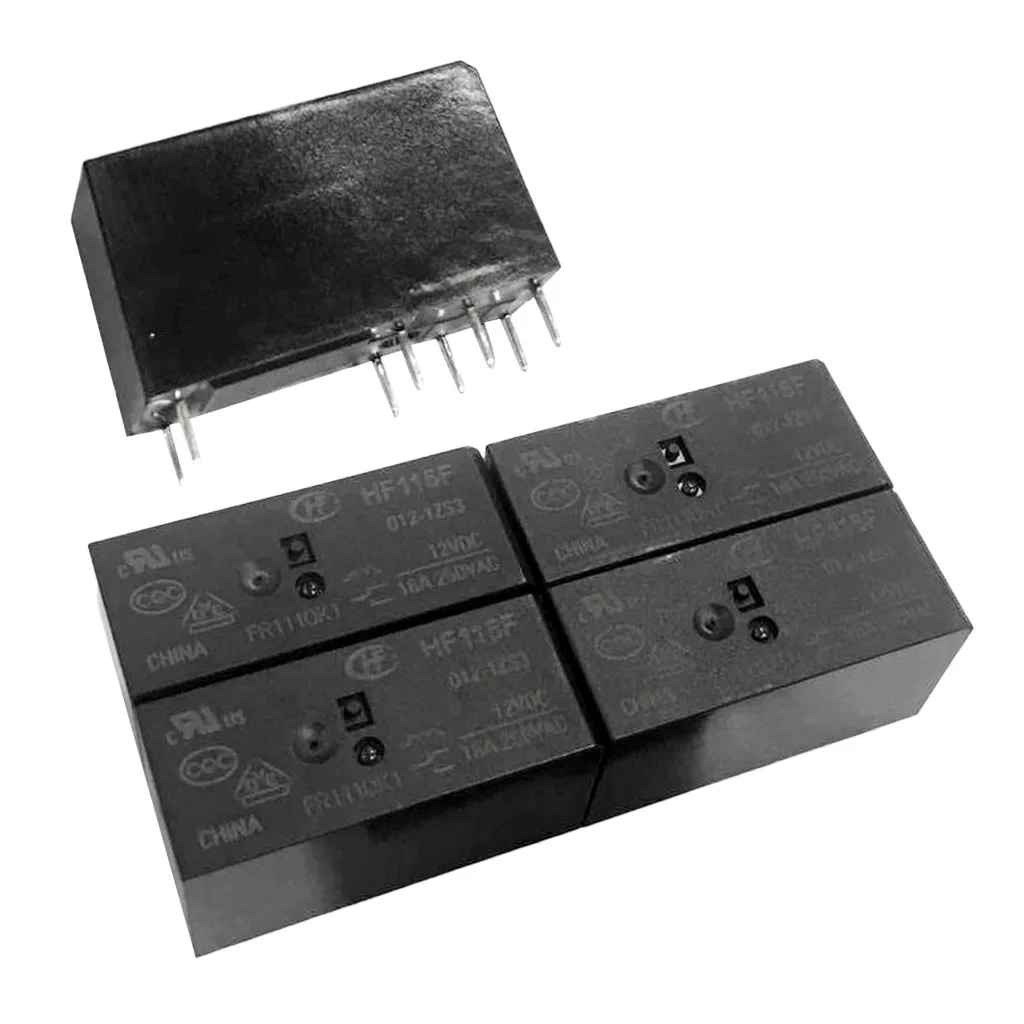 5 шт. мини-реле питания 8-pin PCB монтажная плата реле 12 В(1 вкл., 1 ВЫКЛ.), для небольших двигателей, ламп
