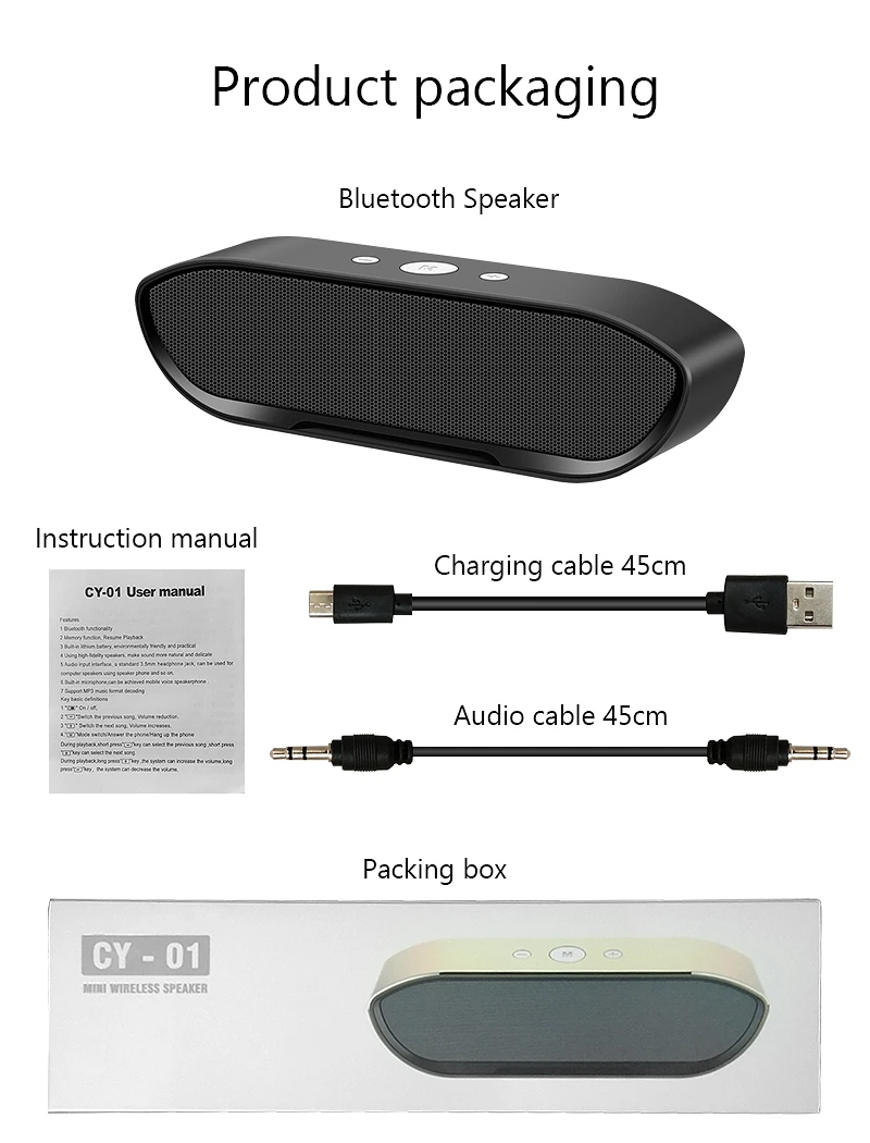 Портативный беспроводной Bluetooth динамик стерео большой мощности MP3 музыкальный микрофон сабвуфер динамик s для iPhone компьютер бас динамик Altavoz