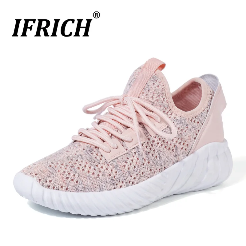 

New Stylish Flywire Breathable Sport Shoes for Female Women Comfortable Running Shoes Pink Womens Sneakers Girl Outdoor Shoes