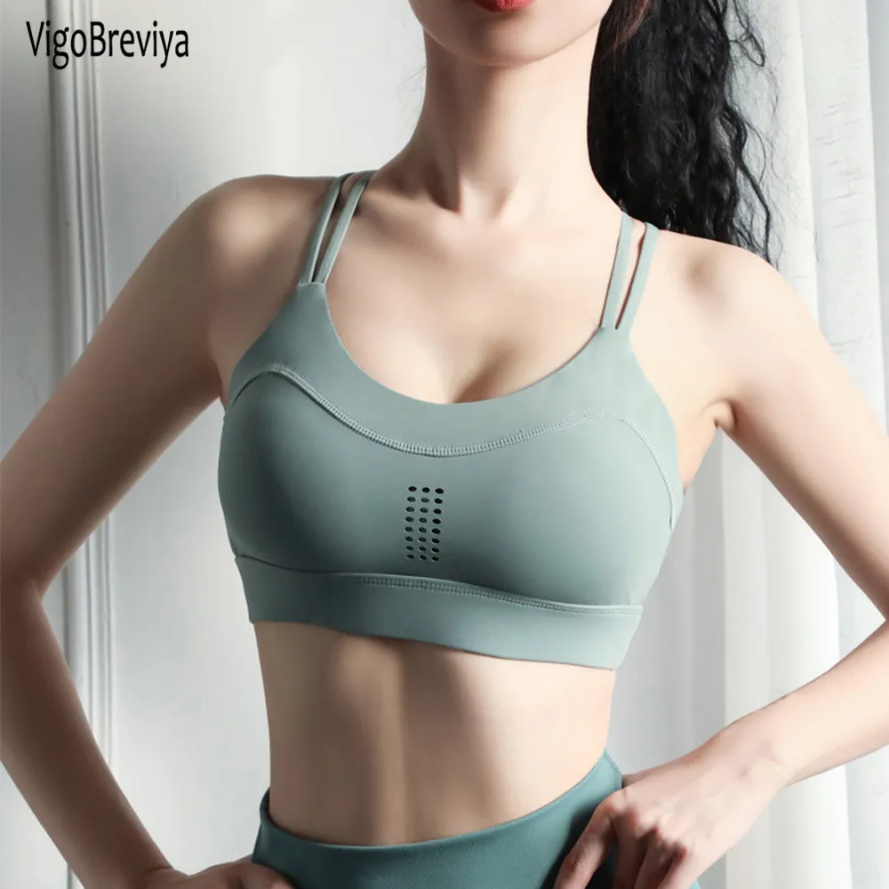 

VigoBreviya Breathable Seamless Sports Bra Women High Impact Push Up Sport Top Fitness Wear For Yoga Gym Brassiere Workout Vest