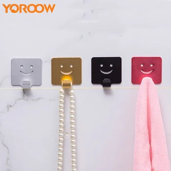 

Cheap Color Trace Metal Cartoon Hook Coat Keys Hanger Adhesive Towel Holder Kitchen Bathroom Toilet Hat Wall Mount GFJ000G 4