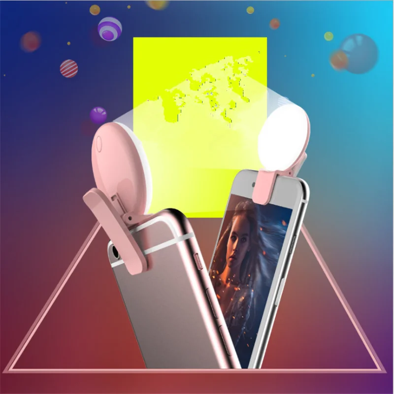Coolreall Mini Q селфи кольцевой светильник портативный флэш светодиодный USB зажим для мобильного телефона для ночной фотографии заполняющий светильник для iPhone samsung