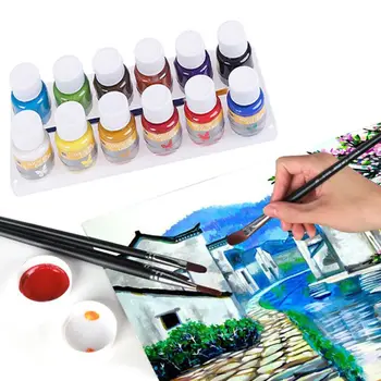 

12 Colors Art Supplies Paints Acrylic Paint Set for Canvas Crafts Non Toxic Vibrant Colors Quick Dry Painting Supplies N1HD
