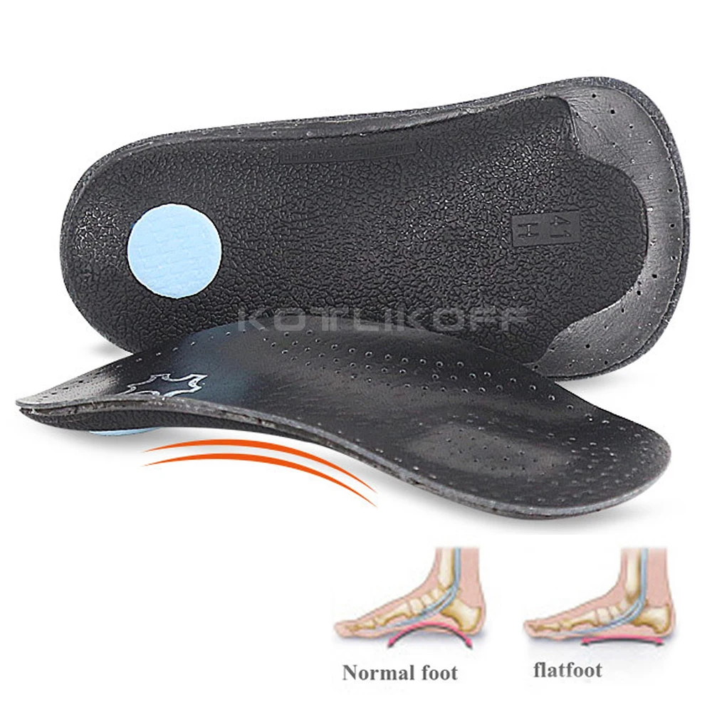 KOTLIKOFF 3/4 Length Heel Inserts Arch Support Insoles for Men Women Sport Cushion Breathable Running Orthopedic Shoes Soles Pad