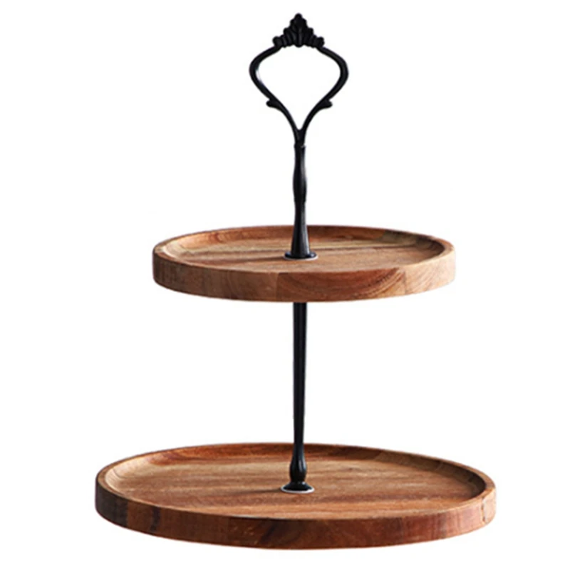 Creative Wooden Cake Tool Set Dessert Pastry Display Stand Party Holiday Decoration Tall Tray Home | Дом и сад