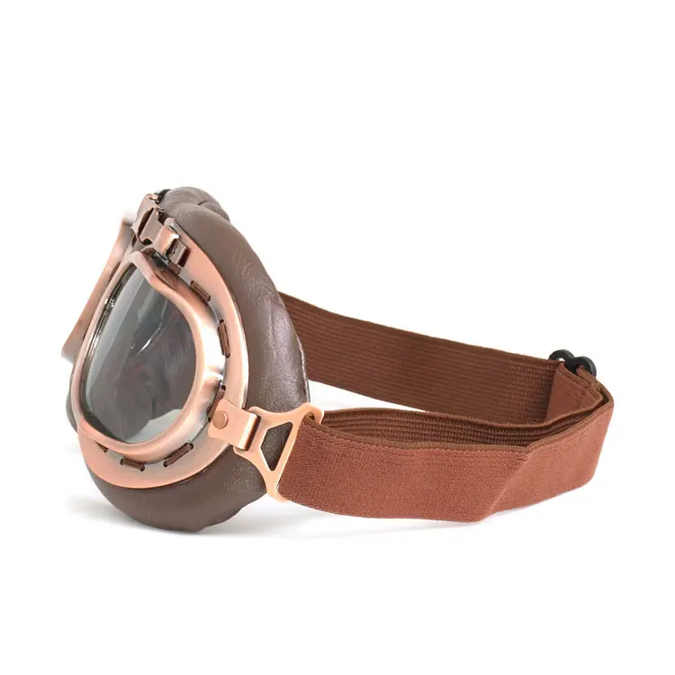 Vintage Motorcycle Goggles Glasses Pilot Motorbike goggles Retro Jet Helmet Eyewear ATV Cruiser chopper Anti-UV Ski Glasses