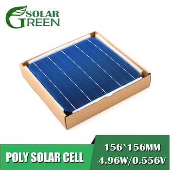 

10 50 80 100 pcs 4.96W 156 x156MM solar cell charger Painel solar panel DIY solar cell monocrystalline photovoltaic module
