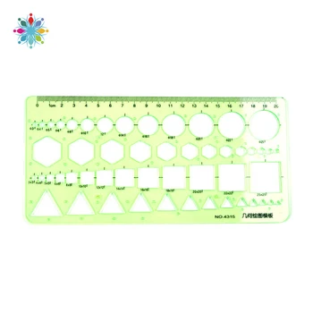 

1PC Plastic Circles Geometric Drawing Template Ruler Stencil Measuring Tool Students Office SupplyCS