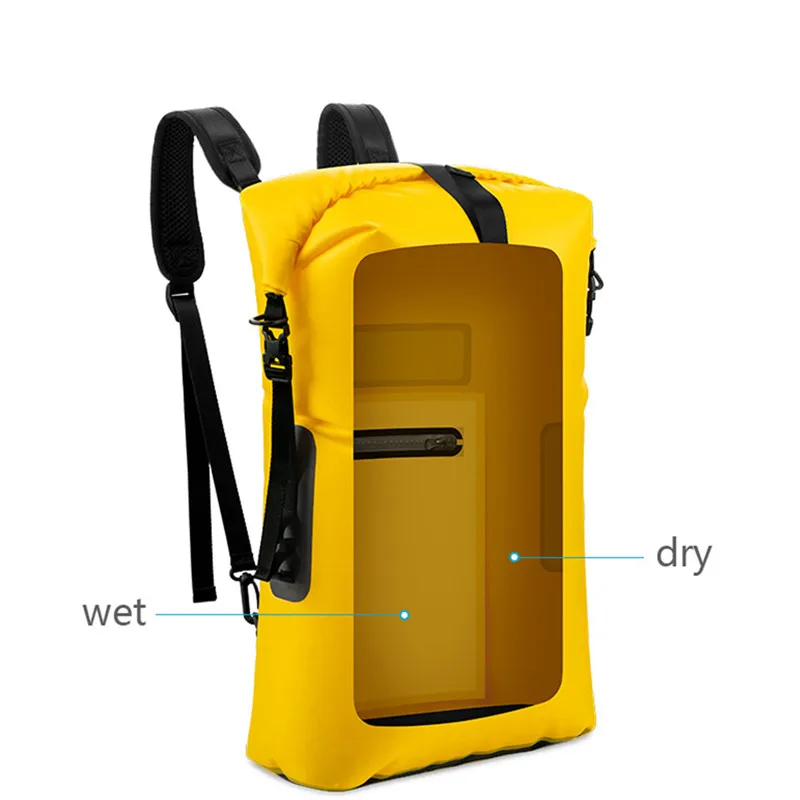 Naturehike 28L сумки для плавания нейлон водонепроницаемый портативный рюкзак для кемпинга ПВХ отделение для сухого и мокрого спорта водонепроницаемая сумка