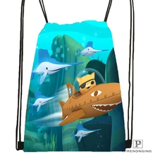 Пользовательские Octonauts Осьминог походная сумка на шнурке милый рюкзак для детей(черная спинка) 31x40 см#180531-04-74