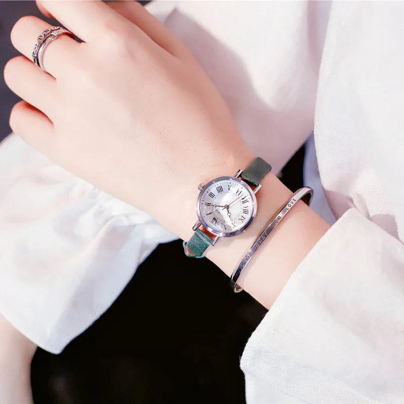 

MORI Series Hipster Quartz Watch Women's Middle School Students Korean-style Simple Retro Roman Numerals Leather Belt Waterproof