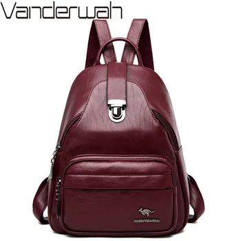 

New Women sheepskin Backpacks School Bags For Girls Female Fashion Backpack Travel Shoulder Bags High Quality Mochilas Feminina