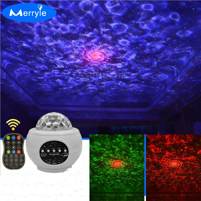 8W Led Laser Stage Light USB Recharge Galaxy Projector Lamp DJ Disco Effect Party Lightings Child Christmas New Year Gift Room | Лампы и