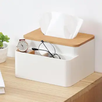 

Tissue Box Remote Control Holder Makeup Cosmetic Storage Box Napkin Paper Container Desk Organizer Decoration Tools