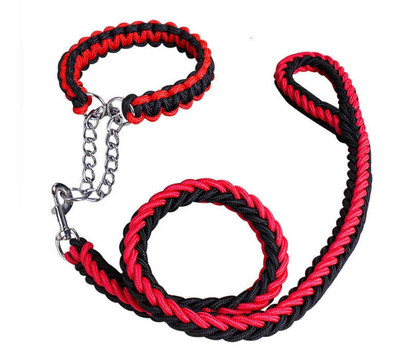 Pawstrip, 7 цветов, плетеный нейлоновый ошейник, поводок, набор, 120 см, длинный, открытый, большой, собачий поводок, веревка для тренировок, прогулок