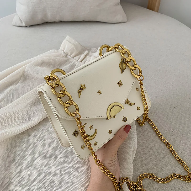 

CHIC Bag Women's 2020 New Style Korean-style Western Style Chain Square Sling Bag Versitile Fashion Cool Crossbody Bag