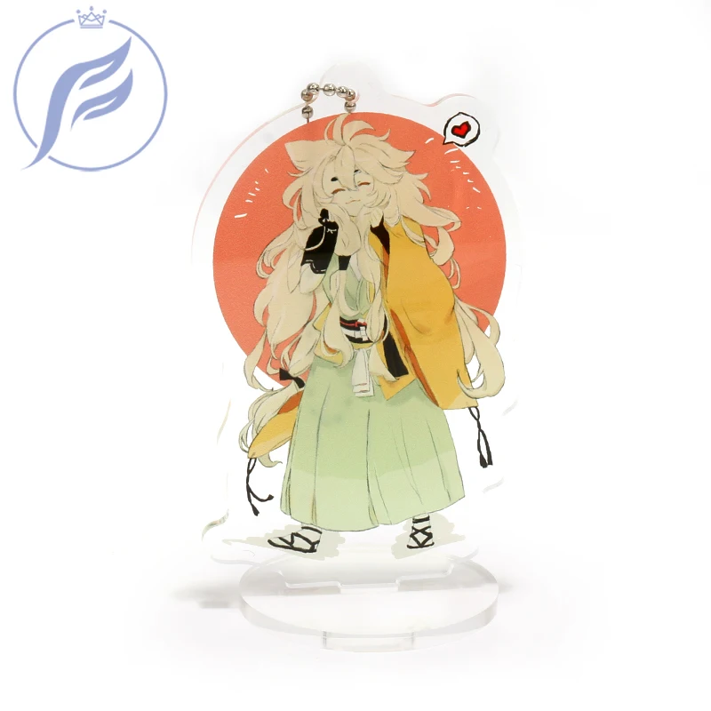 

FANGQINGMAO 7cm Personalized Clear Border Acrylic Anime Charm Custom Stand with Any Design for Model Display
