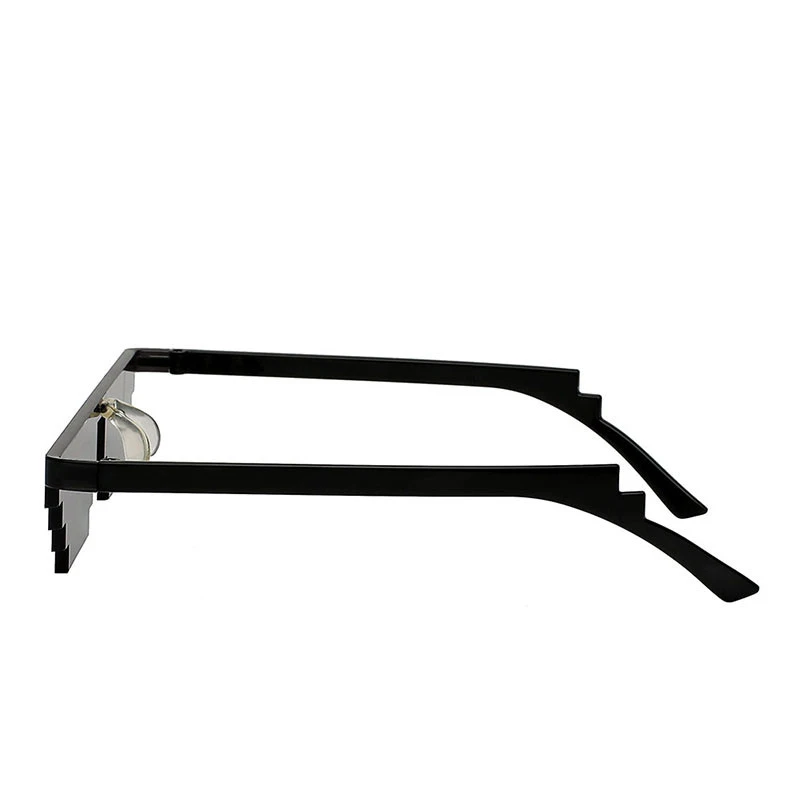 seemfly Funny Glasses Women Men Polygal Brand Thug Life Sunglasses Mosaic Masculine 8 Bits Style Pixel Sun Glass_voghion.com