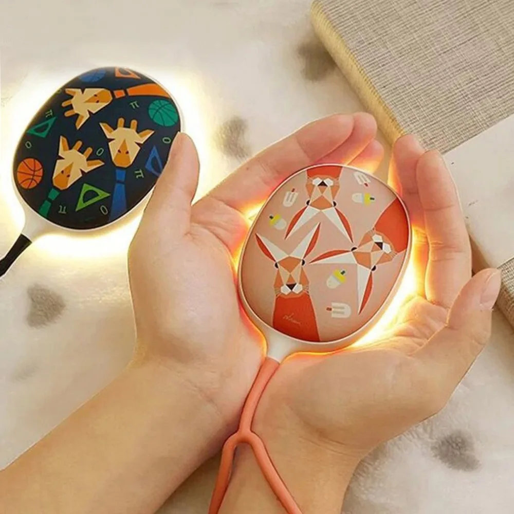 

Portable Pocket Hand Warmer Mini USB Rechargeable Compact Macaron Animal Party Hand Warmer With Led Lights