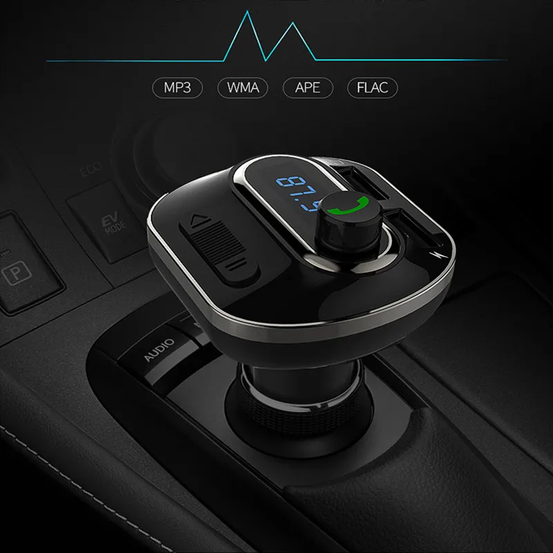 T19 автомобиль Nadajnik Fm передатчик Bluetooth Автомобильный мобильный телефон Hands Free MP3 плеер радио трансмиссор конвертер aux