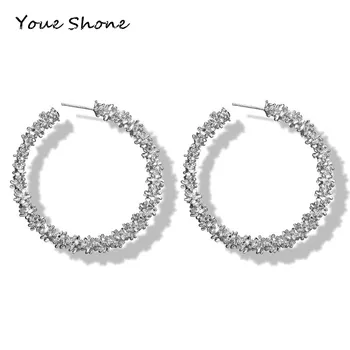 

New Multi-thorn Simple Round Earrings silver color Round Earrings For Women Personal Metal Alloy Jewelry Party Gift