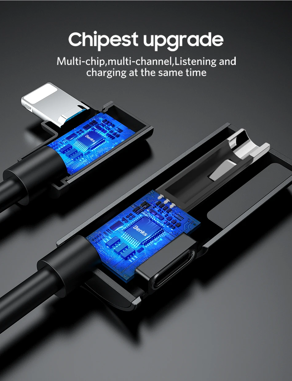 !ACCEZZ Lighting Phone Aux Adapter For iphone 8 Plus X  XR 11 Pro XS Max 3.5mm Jack Earphone Listening Charging 2 in 1 Connector (8)