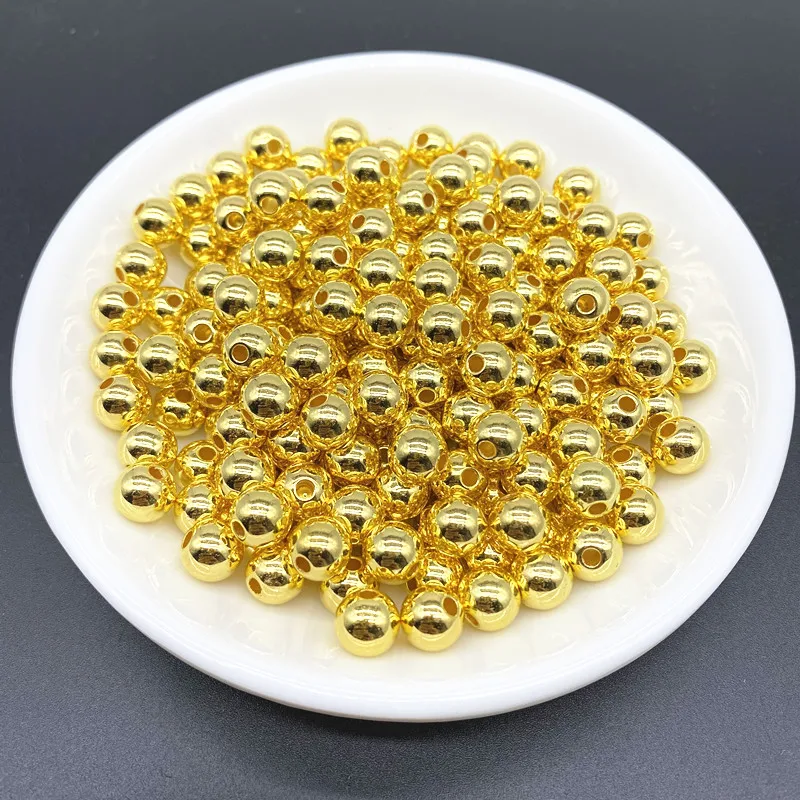 Acrylic Beads 4 6 8 10mm Imitation Pearl Acrylic Beads Loose Spacer Round Bead Necklace bracelet pendant earrings Jewelry Making DIY Accessory
