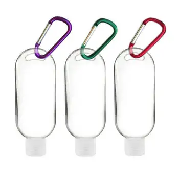 

20pcs With Hook Packing Outdoor Refillable Bottle Reusable Transparent Empty Flip Cap Daily Liquid Container Travel Portable