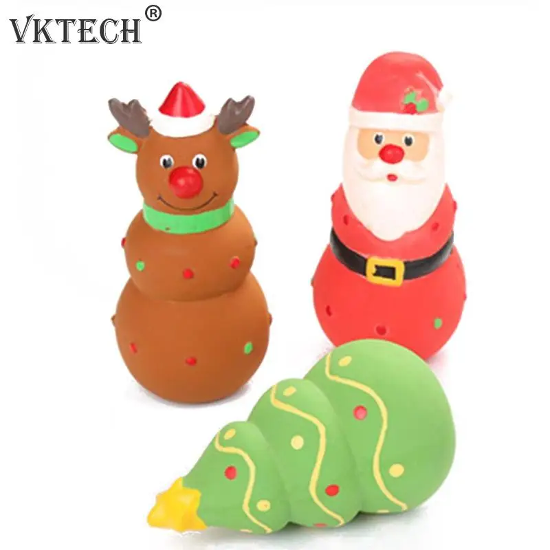 Игрушка для собак, латексная Рождественская елка, Санта-Клаус, лось, стиль, кусание звука, молярная игрушка, укусы, устойчивая к укусам, чистые зубы, жевательная игрушка для собак, поставка для домашних животных
