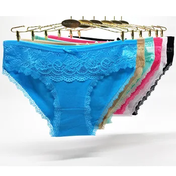 

3pcs/lot Sexy Cotton Crotch Low-Rise Transparent Waist Panties Size M L XL Comfortable Breathable Underware 89320