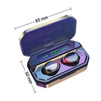 

F8 TWS 5.0 Sport Bluetooth Earphone Wireless Earbuds Stereo Bass Gaming Headset With 3500mAh Charging Box Earphones With Hd Mic