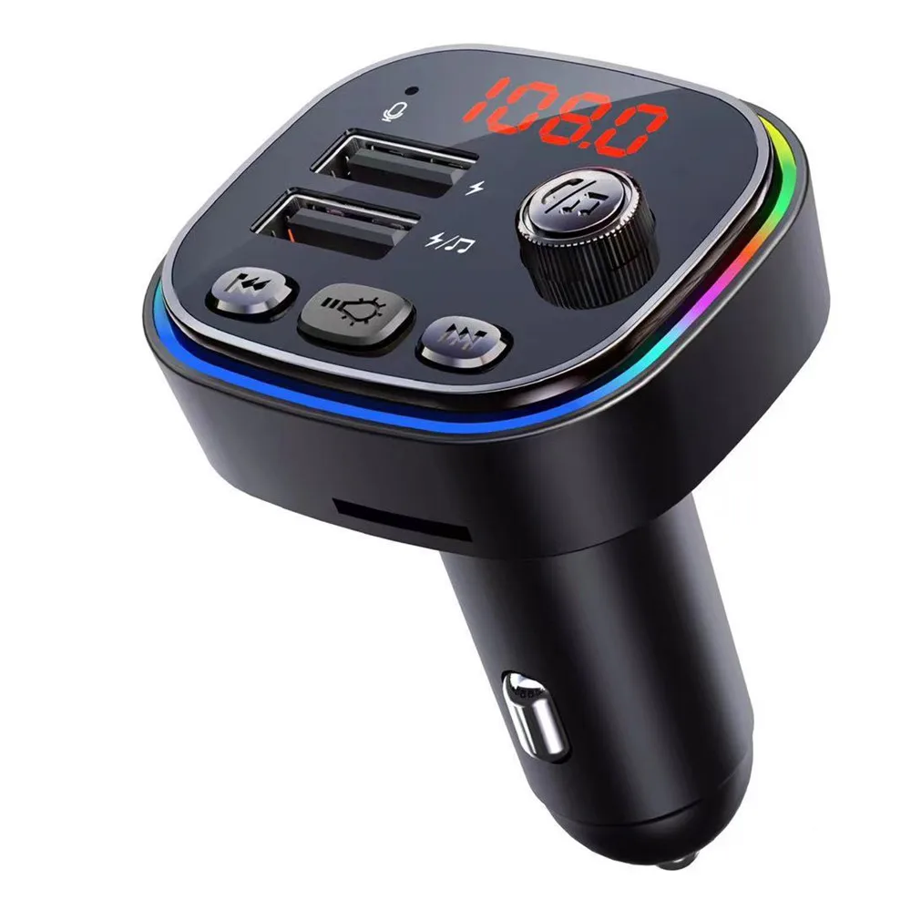 Transmetteur FM de voiture C20, allume-cigare Laguna pour touristes, chargeur  rapide USB 5V 3.1A, lecteur audio Bluetooth avec lumières colorées, lecteur  MP3 - AliExpress
