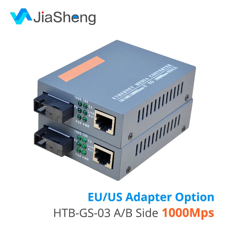HTB-GS-03 A& B гигабитный волоконно-оптический медиаконвертер 1000 Мбит/с одномодовый одноволоконный SC порт