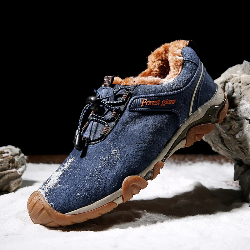 

Hot Sale Fashion Men Winter Warm Snow Boots Waterproof Boots Men Plush Elastic Band Footwear Ankle Male Casual Shoes Outdoor New