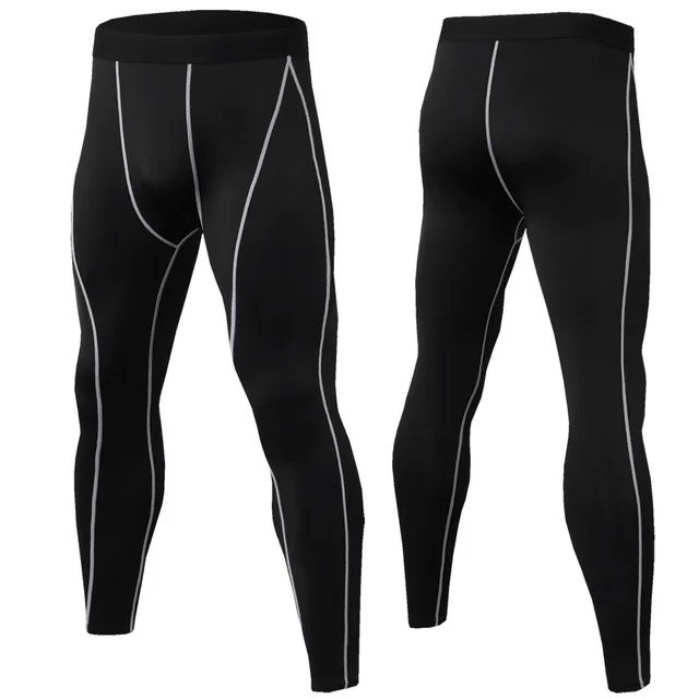 Мужские тренировочные брюки для бега спортивные штаны для фитнеса, спортивные штаны, беговые фитнес, облегающая Фитнес-Леггинсы - Цвет: 4