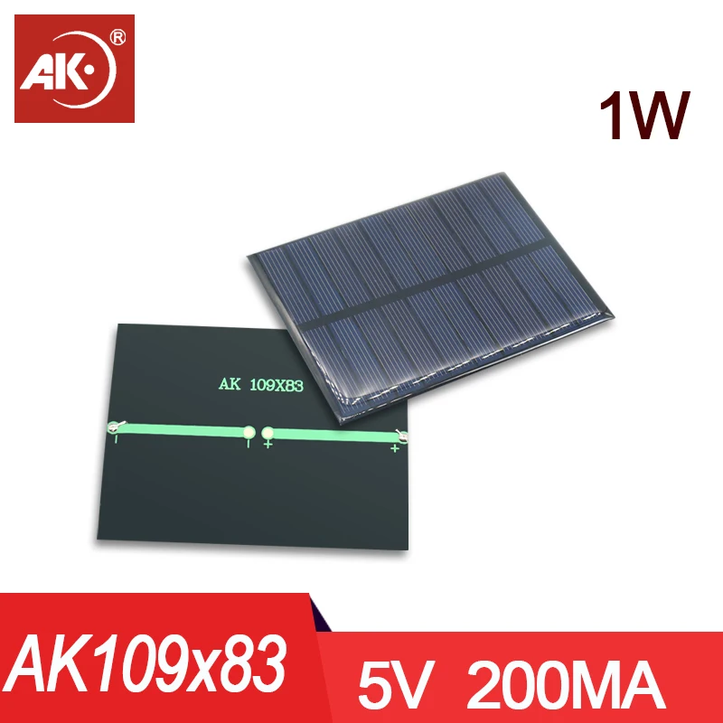 10pcs 109*83mm 5V 200ma 1W Flexible Solar Panel Plates Cells Station Energy Powerbank System Photovoltaic Camping suppliers