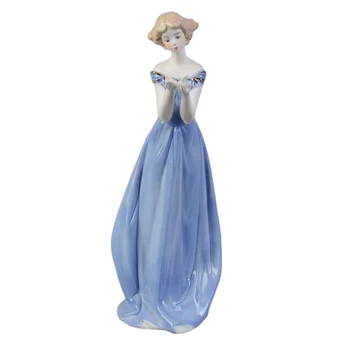 

Home Decor Home Decoration Figure Desktop Decoration Ceramic Crafts Creative Table Ornament Home Adornment Blue (Doves Beauty)