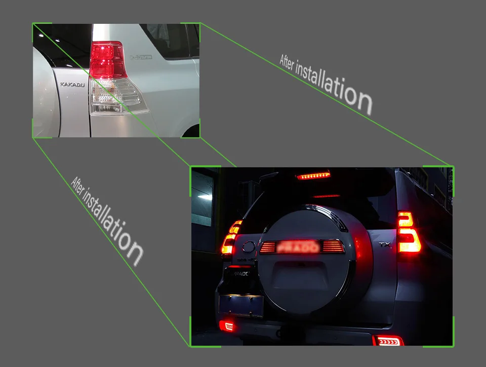 Toyota Prado Tail Lights 20102019 Prado LC150 LED Tail lamp light DRL