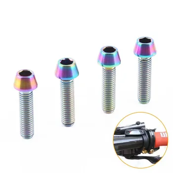 

10PCS M6*18/20 Titanium Alloy Screw Bicycle Screw Crank Lock Disc Brake Abalone Screw Titanium Screw