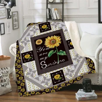 

Winter Sheet Sunflower Blanket Soft Warm Velvet Fleece Blanket Bedspread Sofa Plaid Throw Light Mechanical Wash Velvet Blankets