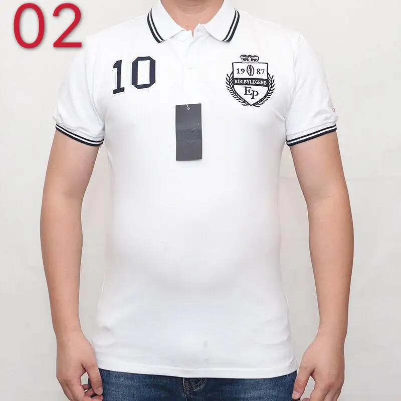 Hombre eden park Топ для мужчин с коротким рукавом Повседневная рубашка для регби camisa вышитая eden park polo мужская Тонкая однотонная хлопковая
