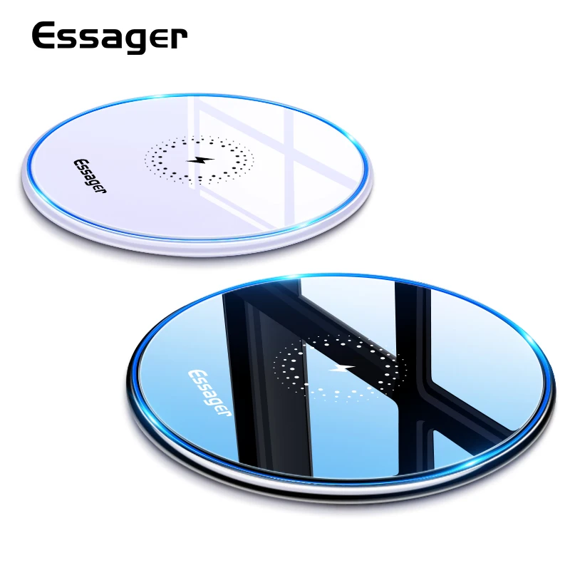 Essager 10W Qi Drahtlose Ladegerät Für iPhone 11 Pro Xs Max X Xr 8 Induktion Schnelle Drahtlose Auf