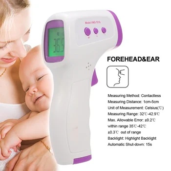

Handheld Digital Forehead Thermometer Non-contact Portable Infrared Thermometer Body Temperature Thermometer for Baby Adult Kids