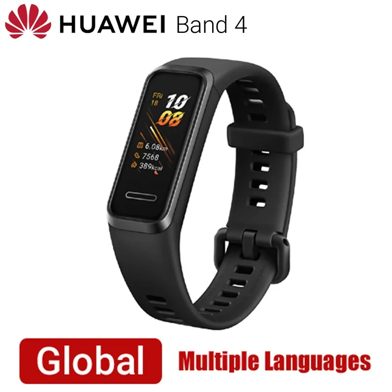 Huawei Band 4 Global Vesion смарт браслетфитнес трекер браслет с измерением давления сердечного здоровье умные электронные часы спортивные смарт браслет Водонепроницаемый браслет для мужские женские