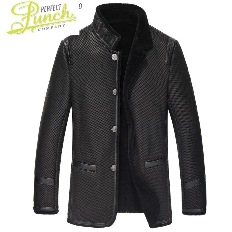 

Мужская зимняя куртка из натуральной овечьей кожи, на 100% шерсти