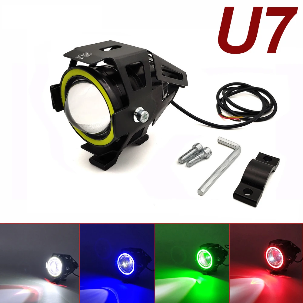 

U7 LED Light Motorcycle Angel Eyes Headlight Spotlights Auxiliary Bright Fog Light For KTM 1190 Adventure 1290 Super Duke R GT