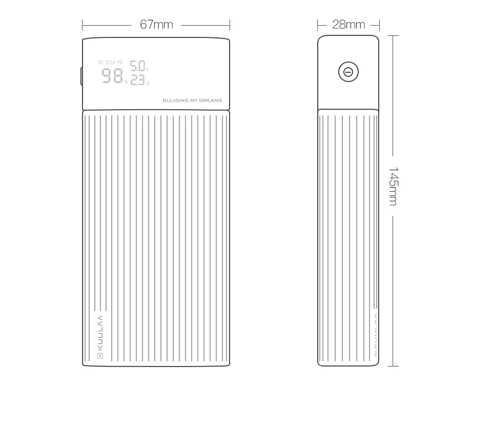 rápido 3.0 mah., bateria externa 20000 mah usb para xiaomi mi.